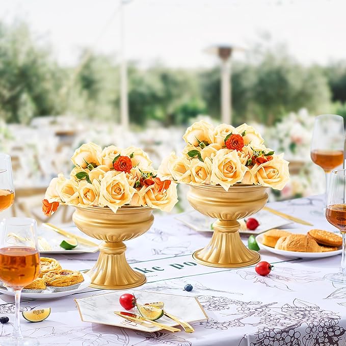 VEVOR 10PCS 16cm/6.3” Tall Wedding Flower Vase, Metal Wedding Centerpiece - Image 8