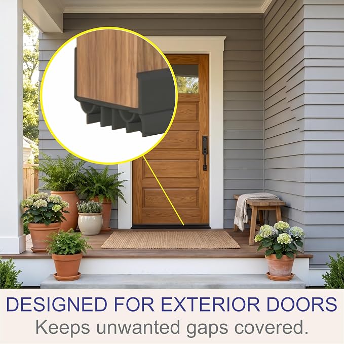 Door Sweep for Bottom of Door, Exterior Door Seal 36”, Fits Standard 1-3/4” - Image 8