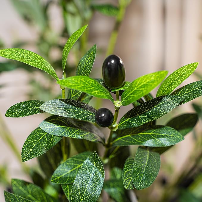6ft Faux Olive Tree, Artificial Olive Tree Indoor, High Imitation Silk Plant - Image 4