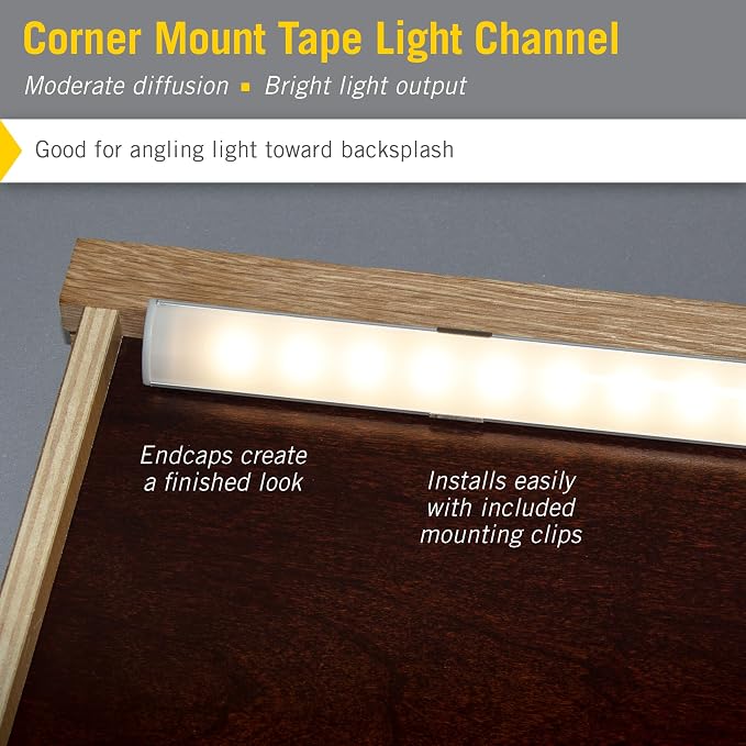Armacost Lighting LED Tape Light Mounting Channel, Corner Mount - Image 2