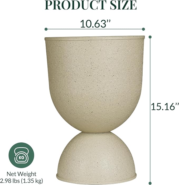 KOL Planters Flower Pots, Plastic Urn Planters - Image 7