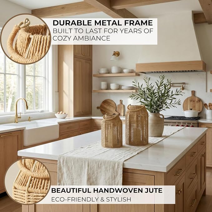 Natural Jute Boho Lanterns - Image 5