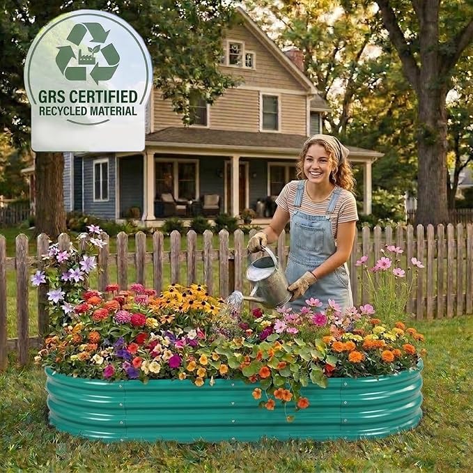 Rakukiri Raised Garden Bed GRS Certified Galvanized Planter Box Outdoor - Image 7