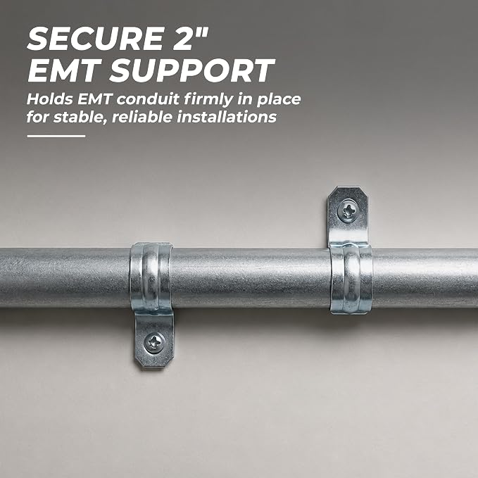 Heavy Duty Pipe Strap Zinc-Plated Steel EMT Conduit Clamps - Image 5
