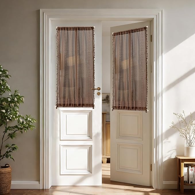 Sutuo Home Caramel Door Window Curtains - Image 8