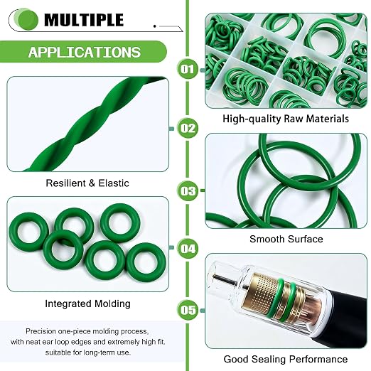 O Rings O-Ring Assortment Kit 36 Metric SAE Sizes - Image 5