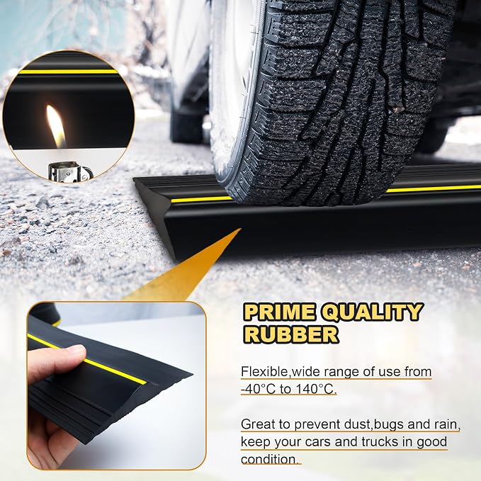 DGSL 20FT Garage Door Threshold Seal Strip, Waterproof Rubber | Universal - Image 4