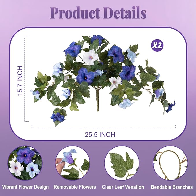 Ammyoo Artificial Fake Petunia Flowers - Image 2