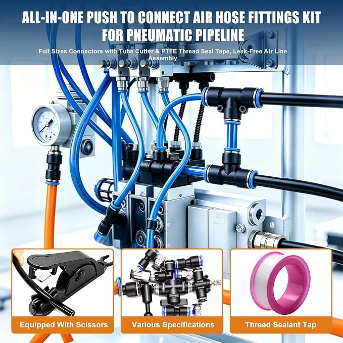 mankk 210 PCS Quick Connect Air Hose Fitting Assortment Kit | Fit 1/8, 1/2 inch - Image 3