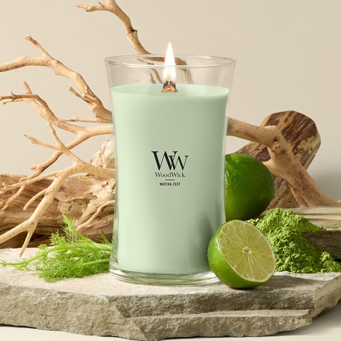 Woodwick Matcha Zest Large Hourglass Candle - Image 2