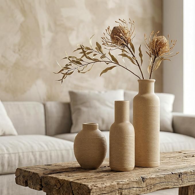 Rustic Farmhouse Vase Set of 3 - Image 5