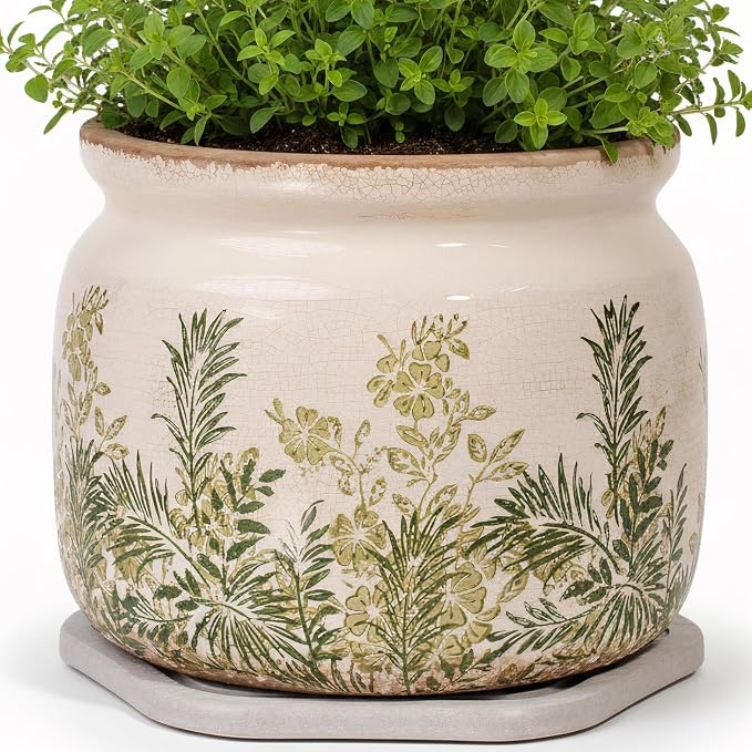 Cottage Ceramic Flower Pots by XiaanJiaju