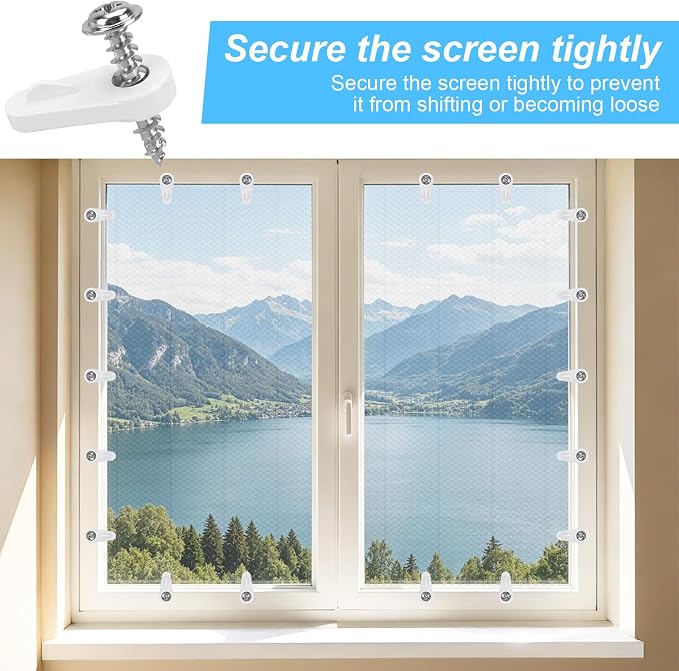 20 Pack Window Screen Clips for Window Screens Storm Door Panels | PL 7909 - Image 5