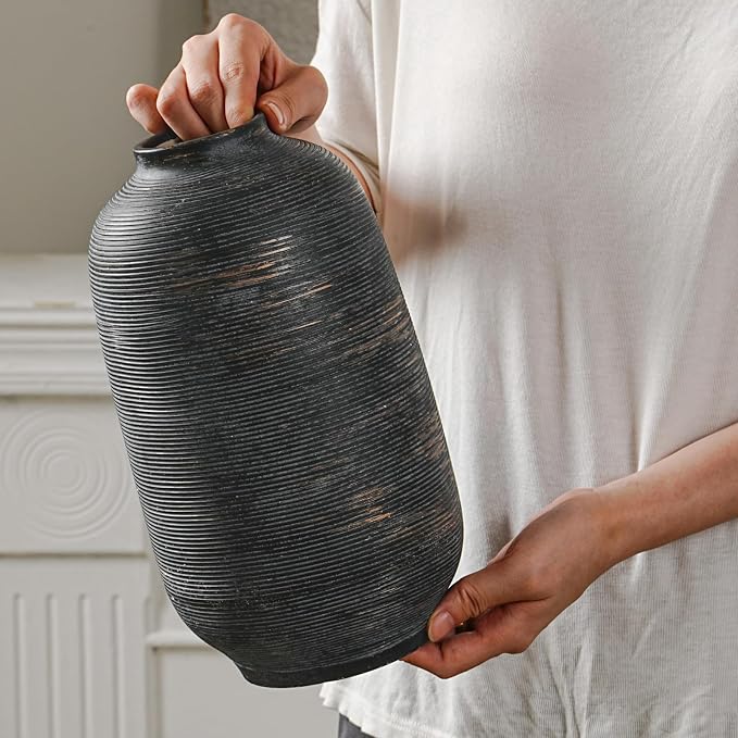 Large Ceramic Vase, Farmhouse Flower Vase - Image 9