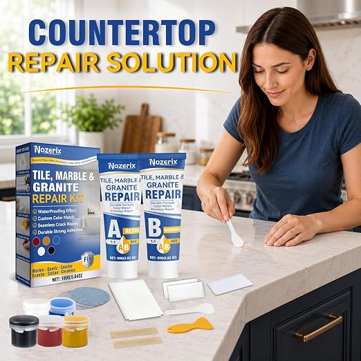 Porcelain Repair Kit, Waterproof Tile Repair Kit, Color Match, Strong Tub - Image 7