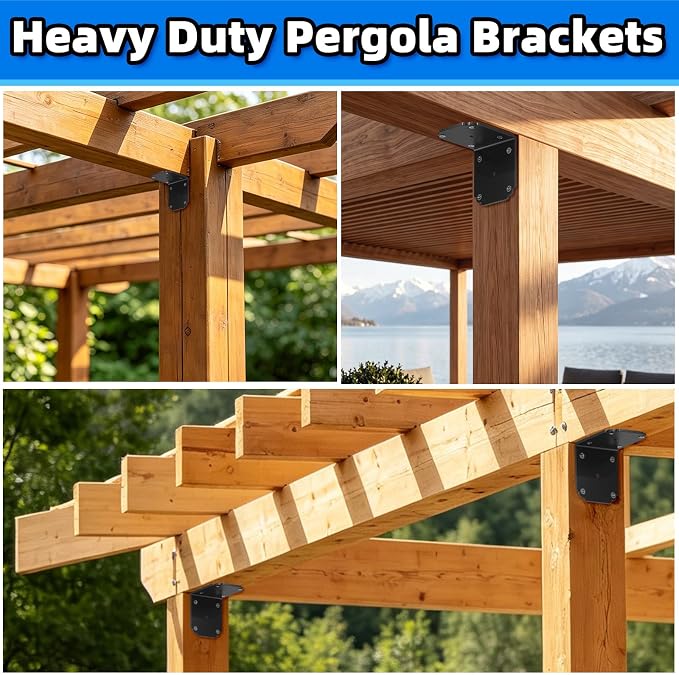 4"x4"x3.5" Heavy Duty L Bracket, 90 Degree Pergola Bracket - Image 7