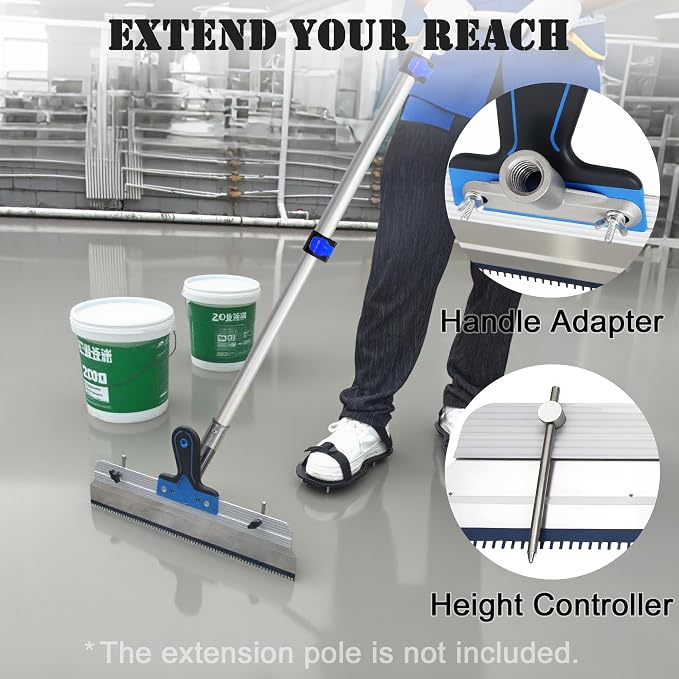 18-Inch Self-Leveling Cement Tool Kit, Upgraded Spike Roller Set - Image 7