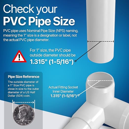 1” 3-Way Elbow Furniture Grade PVC Fitting in White, Made in USA, UV-Resistant - Image 5