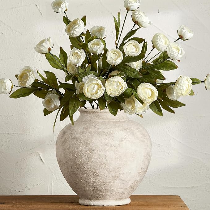 Ceramic Large Vase, Flower Rustic Vase Farmhouse Decorative Big Vases Floral - Image 2