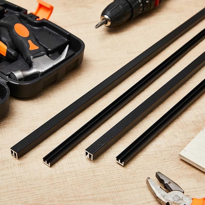 1 Set Metal Sliding Door Track Set, 4FT Metal Upper & Lower Tracks - Image 7