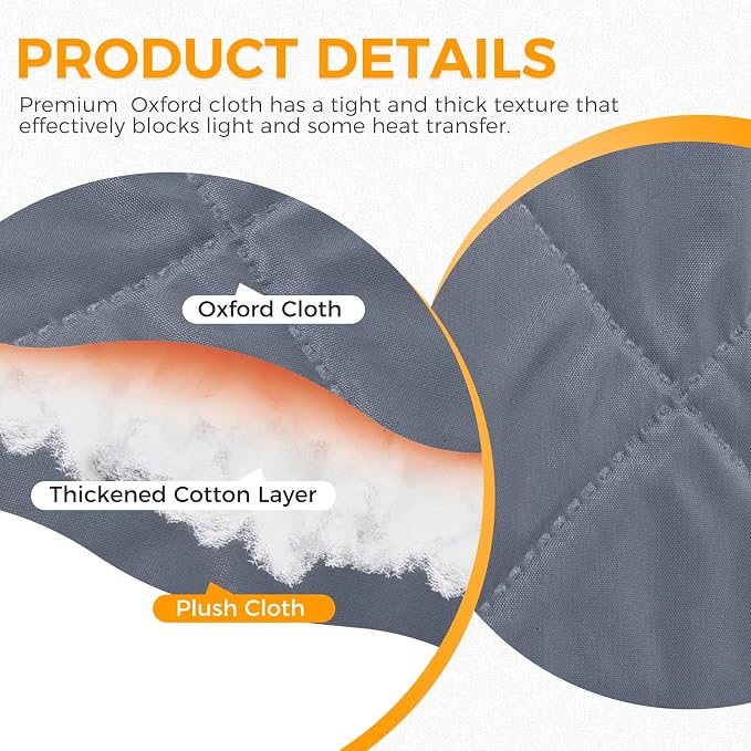 Window Insulation Kit 39"x63" | 3-Layer Cotton Thermal Insulated Window Cover - Image 3