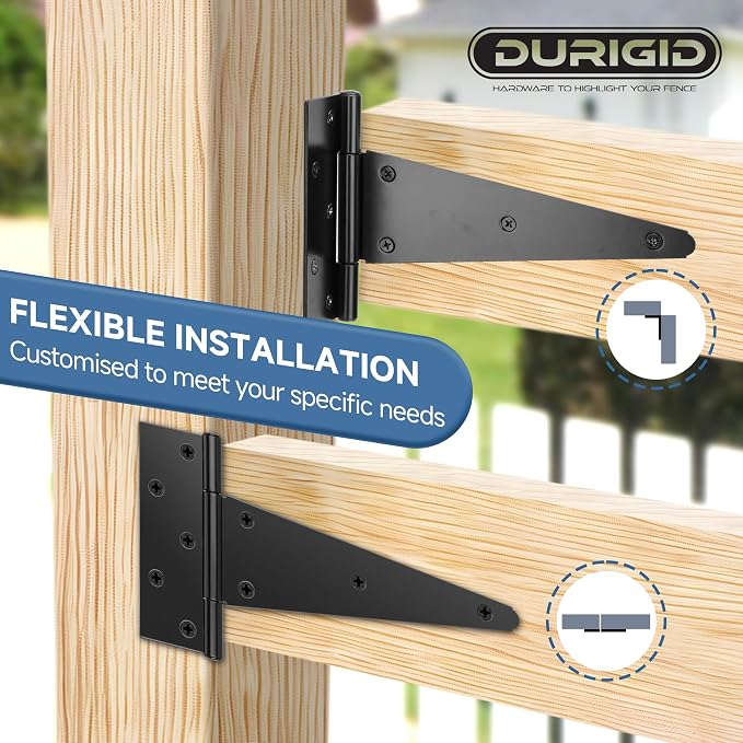 6 Pack 10 Inch T Hinge, Heavy Duty Hinges - Image 6