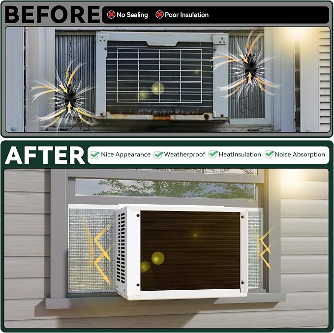 Flehomo Window Air Conditioner Insulation Foam Panels - Image 7
