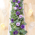 TOCHGREEN 2 Pack Artificial Eucalyptus Flower Garland by TOCHGREEN
