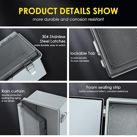 IP67 Outdoor Electrical Junction Box Waterproof 13"×13"×5" | Weatherproof - Image 4