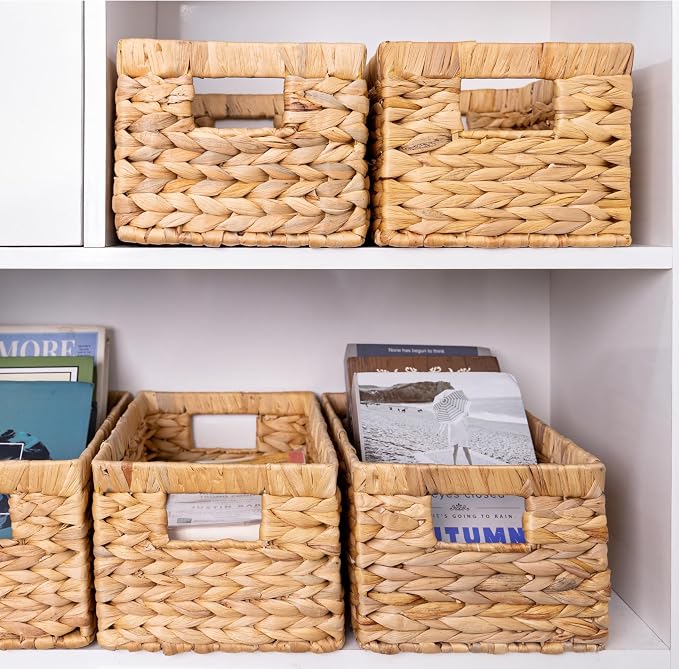 M4DECOR Set of 3 Rectangular Wicker Storage Baskets - Image 6