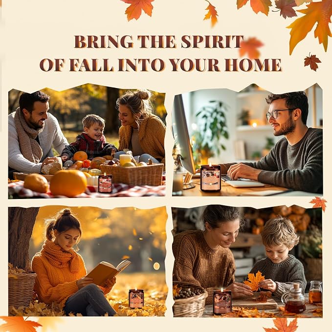 Fall Candle, Clove Cinnamon Scented Candles - Image 6