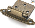 Antique Brass Cabinet Hinges, 1/2” Overlay, 10 Pack | by Vallecloud