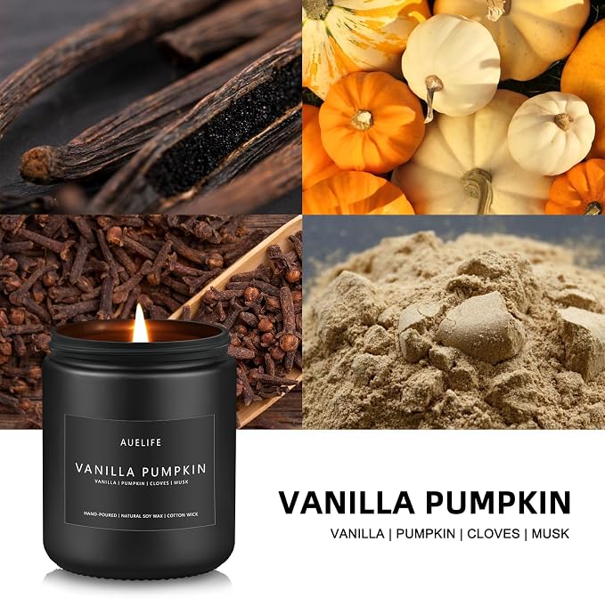 Fall Candle, Vanilla Pumpkin Scented - Image 2