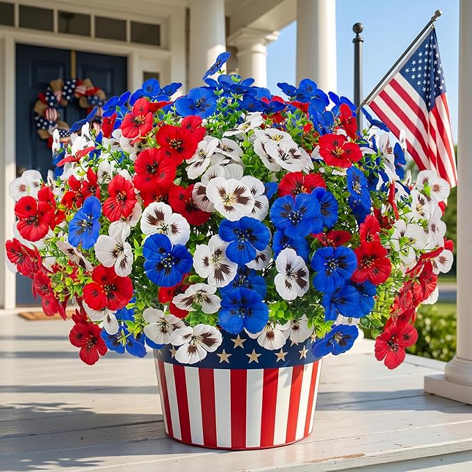 36 Pcs Artificial Fake Pansy Flowers by RowfadFlora