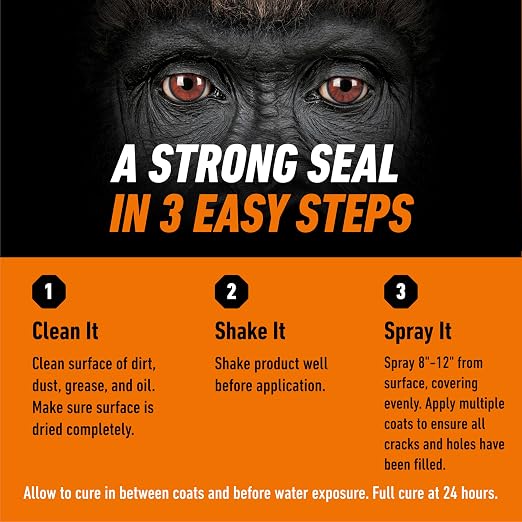 Gorilla Waterproofing Spray, 16 oz, Flexible Sealant | Rubberized Coating - Image 6