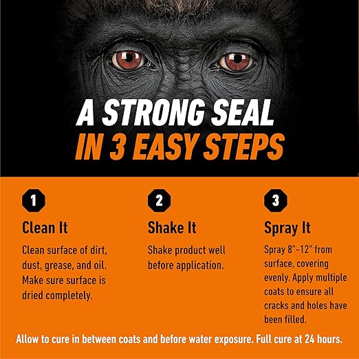 Gorilla Waterproofing Spray, 16 oz, Flexible Sealant | Rubberized Coating - Image 6