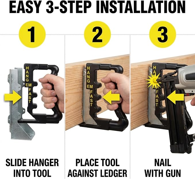 Joist Hanger Installation Jig for 2x6 2x8 2x10 2x12 Joist Hangers | Deck - Image 4