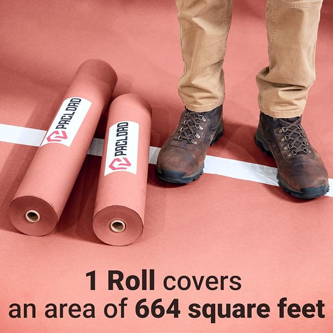 Floor Protection Paper 48" x 166' Red Rosin Paper Roll - Image 6