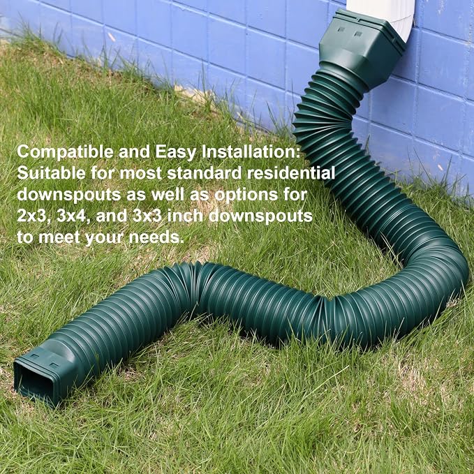 plusgutter 16.5ft Long Gutter Downspout Extensions Flexible, Down Spout Drain - Image 5