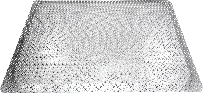 American Classic Diamond Plate Anti-Fatigue Gray Mat, Industrial Ergonomic by Rhino+Mats