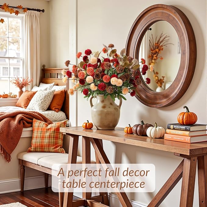 Alupssuc 32 PCS Silk Mums Artificial Fall Flowers - Image 8