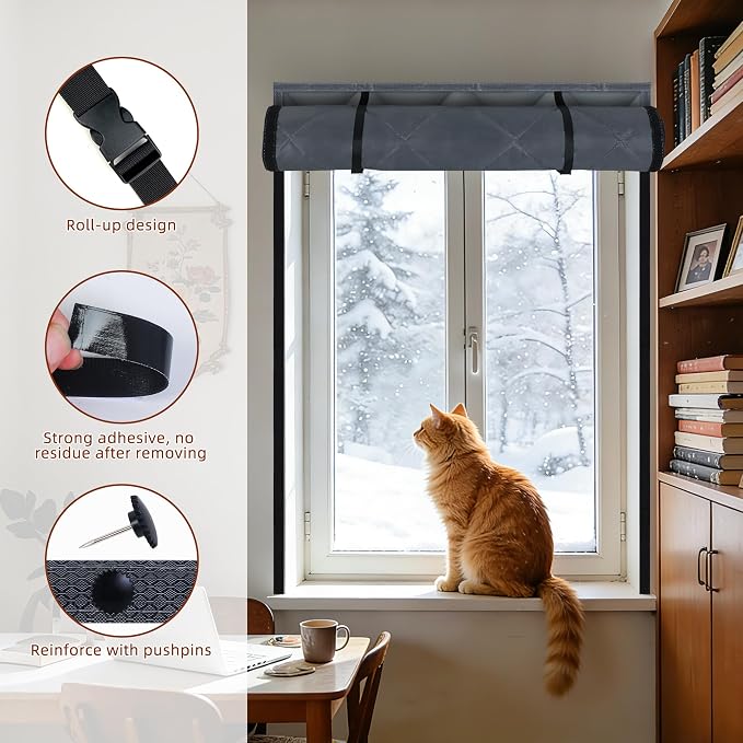 Window Insulation Kit for Winter, 3 Layer 26" X 39" Winter Insulated Window - Image 4