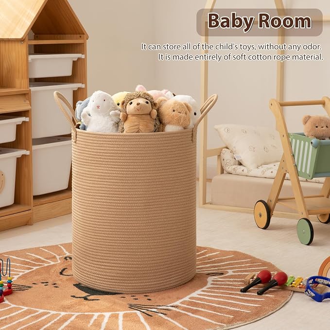 OIAHOMY 60L Nursery Hamper Laundry Basket Laundry Hamper Yellow | collapsible - Image 3