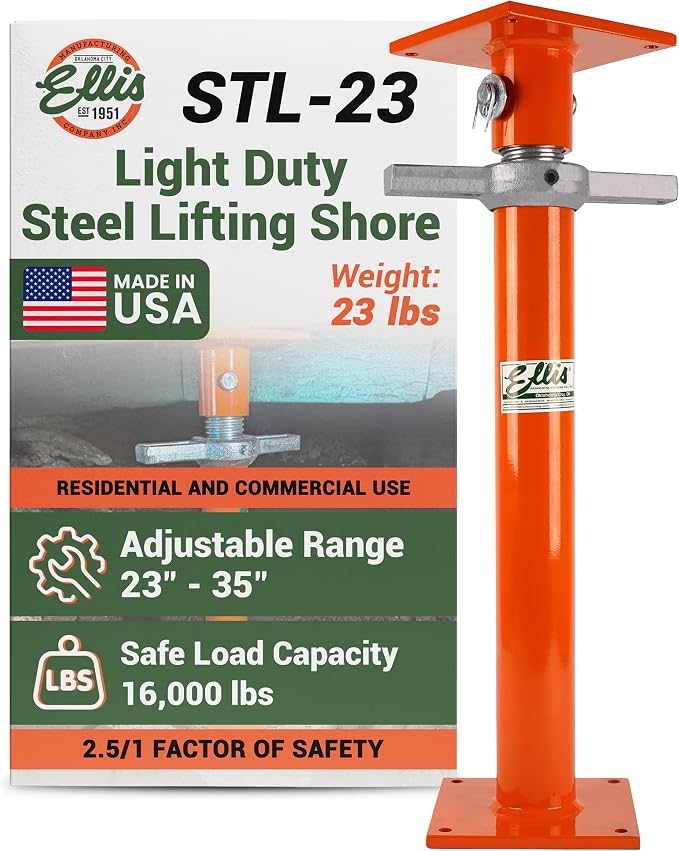 Ellis Manufacturing Light-Duty Steel, Construction Jack Post, Floor Leveling by Ellis