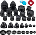Vrupin 32 Piece Closed Rubber Grommet Firewall Solid Closed Hole Plug Kit by Vrupin