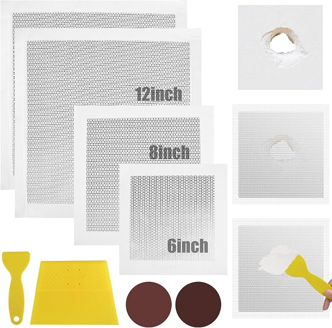 8 Pack Drywall Repair Kit, 6/8/12 Inch Dry Wall Patch Kits by succulentlovers