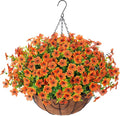 Artificial Fake Fall Hanging Plants Flowers Basket by HyeFloraartificialflowers
