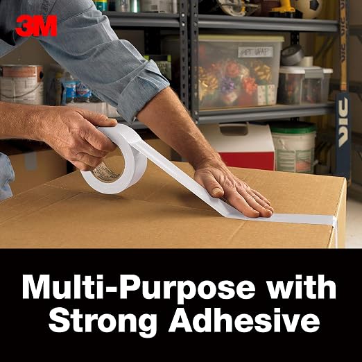 3M Multi-Use Colored Duct Tape White, 1.88 Inches by 20 Yards, 1 Roll - Image 3