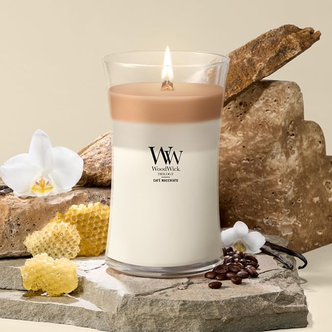 Woodwick Café Macchiato Large Hourglass Trilogy Candle - Image 2