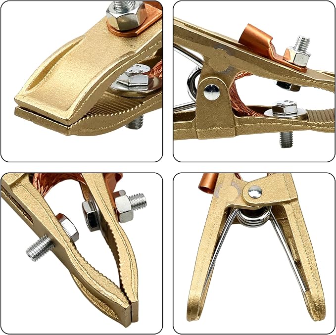 500-Amp Welding Ground Clamp, Brass A-shape Earth Clamp - Image 4